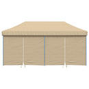 foldbart pop-up festtelt med 4 sidevægge beige