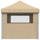 foldbart pop-up festtelt med 4 sidevægge beige