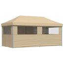 foldbart pop-up festtelt med 4 sidevægge beige