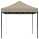 foldbart pop up-festtelt 440x292x315 cm gråbrun