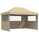 foldbart pop-up festtelt med 3 sidevægge beige