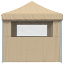 foldbart pop-up festtelt med 3 sidevægge beige