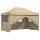 foldbart pop-up festtelt med 4 sidevægge beige