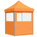foldbart pop-up festtelt med 2 sidevægge orange