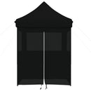 foldbart pop-up festtelt med 4 sidevægge sort