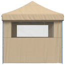 foldbart pop-up festtelt med 3 sidevægge beige