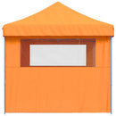 foldbart pop-up festtelt med 3 sidevægge orange
