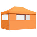 foldbart pop-up festtelt med 3 sidevægge orange