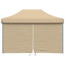 foldbart pop-up festtelt med 4 sidevægge beige