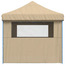 foldbart pop-up festtelt med 4 sidevægge beige