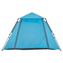 4-personers campingtelt quick-release blå