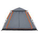 5-personers campingtelt kuppel quick-release grå og orange