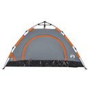 2-personers campingtelt vandtæt quick-release grå og orange