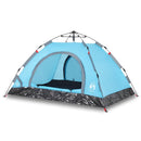 4-personers campingtelt quick-release blå