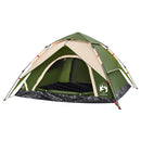 4-personers campingtelt quick-release grøn