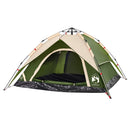 4-personers campingtelt quick-release grøn