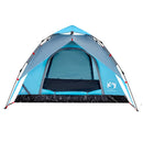 4-personers campingtelt quick-release blå