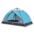2-personers campingtelt kuppel quick-release blå