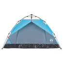 2-personers campingtelt kuppel quick-release blå