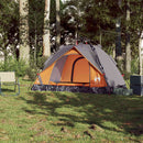 2-personers campingtelt kuppel quick-release grå og orange
