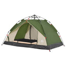 3-personers campingtelt kuppel quick-release grøn