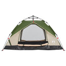 3-personers campingtelt kuppel quick-release grøn