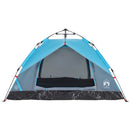 3-personers campingtelt kuppel quick-release blå
