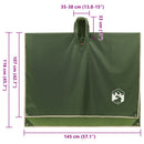 regnponcho med hætte 223x145 cm 2-i-1 design grøn