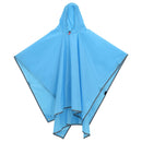 regnponcho med hætte 223x145 cm 2-i-1 design blå