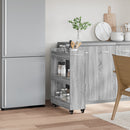 skab med hjul 60x22x79 cm konstrueret træ grå sonoma-eg