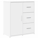 skænk 60x31x70 cm konstrueret træ hvid
