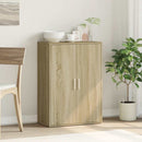 skab 60x31x84 cm konstrueret træ røget egetræsfarve