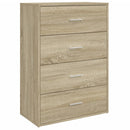 skab 60x31x84 cm konstrueret træ røget egetræsfarve