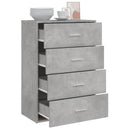 skænk 60x31x84 cm konstrueret træ betongrå