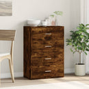 skænk 60x31x84 cm konstrueret træ røget egetræsfarve