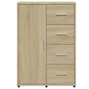 skab 60x31x84 cm konstrueret træ røget egetræsfarve