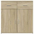 skab 79x38x80 cm konstrueret træ røget egetræsfarve