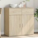 skab 79x38x80 cm konstrueret træ røget egetræsfarve