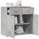 skænk 79x38x80 cm konstrueret træ betongrå