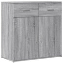 skab 79x38x80 cm konstrueret træ grå sonoma-eg