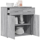 skab 79x38x80 cm konstrueret træ grå sonoma-eg