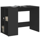 skrivebord 102x50x75 cm konstrueret træ sort