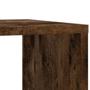 sidebord med hjul 50x30x55 cm konstrueret træ røget egetræ
