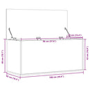 opbevaringsboks 100x42x46 cm konstrueret træ sonoma-eg