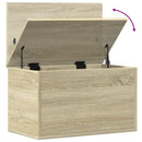 opbevaringsboks 60x35x35 cm konstrueret træ sonoma-eg