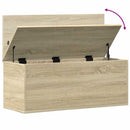 opbevaringsboks 90x35x35 cm konstrueret træ sonoma-eg