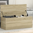 opbevaringsboks 90x35x35 cm konstrueret træ sonoma-eg