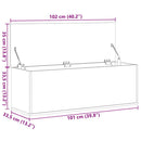 opbevaringsboks 102x35x35 cm konstrueret træ hvid