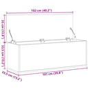 opbevaringsboks 102x35x35 cm konstrueret træ sonoma-eg