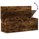 opbevaringsboks 102x35x35 cm konstrueret træ røget egetræsfarve